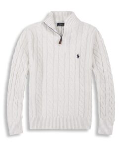 Polo Ralph Lauren Men’s Cable-Knit Quarter-Zip Sweater