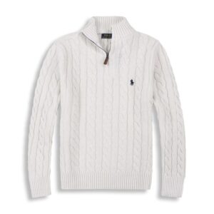 Polo Ralph Lauren Men’s Cable-Knit Quarter-Zip Sweater