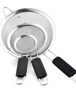 All Times Finest Stainless Steel Fine Mesh Strainer Set (3-Piece)